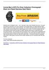 Invicta Men’s 0076 Pro Diver Collection Chronograph Black Ion-Plated Stainless Steel Watch