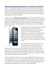 iPhone Application Development- Is it Worthy For Society? 