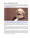 History And Biography Of Karl Marx