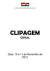 Clipagem Geral 10 e 11/11/2012