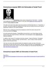 Anonymous expose 3000 List Advocates of Israel Fund