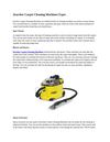 Karcher Carpet Cleaning Machines:Types