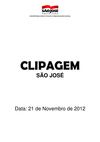 Clipagem São José 21/11/2012