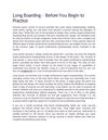 Long Boarding – Before You Begin to Practice