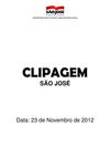 Clipagem São José 23/11/2012