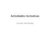 Actividades recreativas