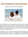 Tips To Help Save Your Marriage