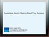 Sustainable Supply Chain to Boost Your Business