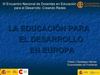 LA EDUCACIÓN PARA EL DESARROLLO EN EUROPA