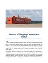 Features of Shipping Containers to Jeddah