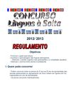 Regulamento do concurso "Línguas à Solta" - 2012/2013 