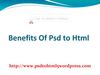 benefits of psd to html