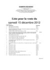 LISTE QUIMPER ENCHERES 15 décembre 2012