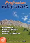 Profession Éducation, mensuel du Sgen-CFDT, n° 215, novembre 2012