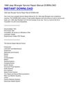 1998 Jeep Wrangler Service Repair Manual DOWNLOAD