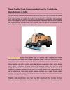 Finest Quality Truck Scales manufactured by Truck Scales Manufacturers in India