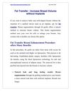Fat Transfer - Increase Breast Volume without Implants