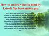 How to embed video in html by kvisoft flip book maker pro