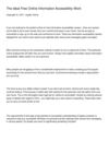 The Ideal Free Online Information Accessibility Work S