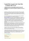 Capital Hire Acquires the Chair Hire Company Hire Level