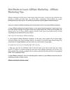 Best Books To Learn Affiliate Marketing - Affiliate Marketing For Dummies Ebook