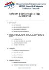 Rapport d'activité 2008-2009