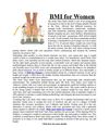 Body mass index for women