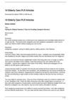 10 Elderly Care PLR Articles