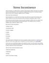 Stress Incontinence