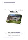  5 simple steps to use solar energy FREE