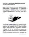 Try to look for improved web development company to convert your goal and reason