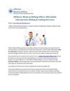 Offshore Medical Billing Offers Affordable Chiropractic Billing & Coding Services