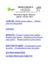 Nouveautés Jeunesse Janvier-Février 2013