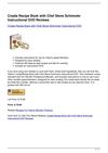 Create Recipe Book with Chef Steve Schimoler Instructional DVD Reviews