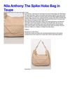 Nila Anthony The Spike Hobo Bag in Taupe