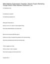 Web Address Submissiotn Checklist _ Search Engine Marketing Google Search Web Address Distribution List
