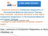 Research Aarkstore Companion Diagnostics in Personalized Medicine and Cancer Therapy