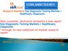 Research Aarkstore Key Diagnostic Testing Markets Healthcare, Diagnostic