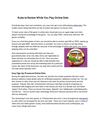 Rules to Reckon While You Play Online Slots