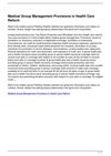 Medical Group Management Provisions in Health Care Reform