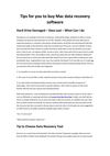 Tutorial for you to buy Mac data recovery software