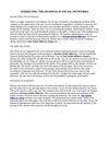 MARKETING THE BUSINESS IN SOCIAL NETWORKS