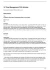 15 Time Management PLR Articles