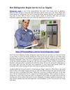 Best Refrigerator Repair Service In Los Angeles