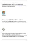 Your Questions About Learn Forex Trading Online
