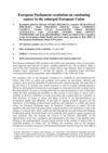 European Parliament Resolution on Combating Cancer in the Enlarged European Union