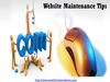 Website Maintainance Tips