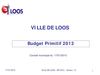 Budget Primitif 2013