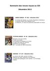 Sommaires des revues reçues au CDI en décembre 2012