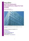 Boletín de novedades de Arquitectura y Diseño de la Biblioteca Hypatia de Alejandría, nº 30